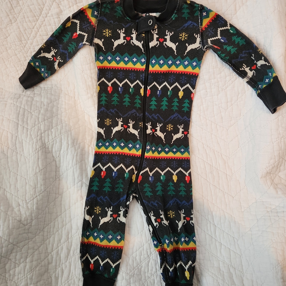 Hanna Andersson Black and Multicolor Kids Footie
